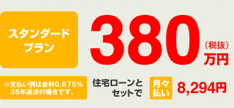 スタンダードプラン380万円